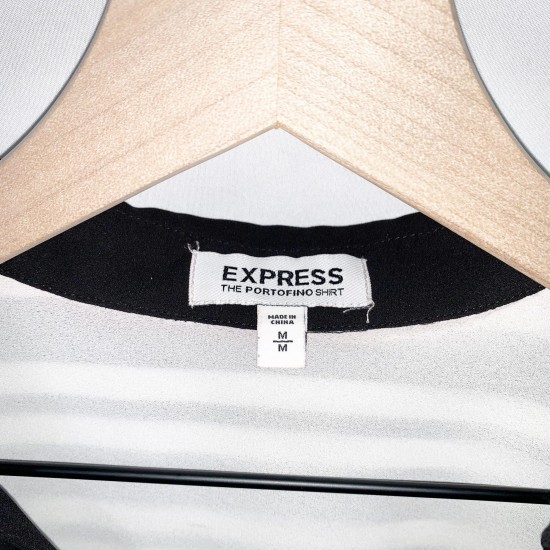 Express Black and White Stripe Button Down Size Medium