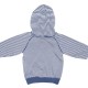 Boys Blue and White Stripe Hoodie 2-4Years