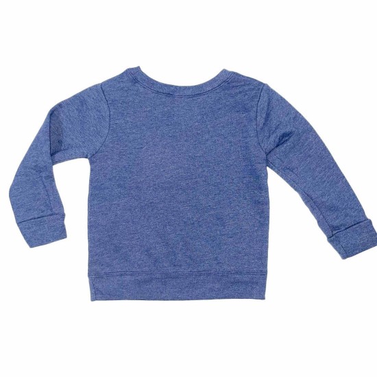 graphic blue sweatshirt