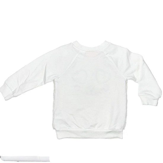 white toddler sweatshirt
