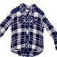 Justice Flannel Button Down Top Sz 12