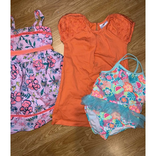 Girls Toddler Spring and Summer Clothing Bundle - Variety of Dresses, Swimsuits, Tops, and Pajamas