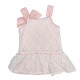 Girls Sleeveless White and Pink Lace Dress 2T