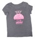 Birthday girl shirt in gray and pink 3T