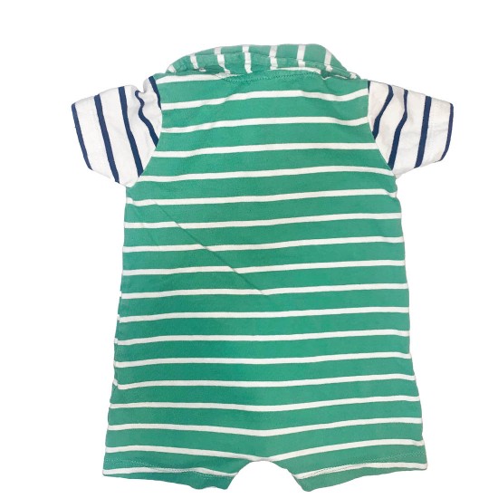 Boys Green Stripe Shorts Outfit
