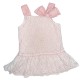 Girls Sleeveless White and Pink Lace Dress 2T