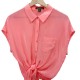 Tommy Bahama Womens Sheer Button Down Blouse Sz M