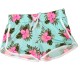 Girls Shorts Blue and Neon Pink Size S (7/8)