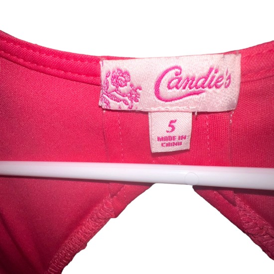 Candie's Pink Blossom Laser-Cut Scuba Dress - Size 5