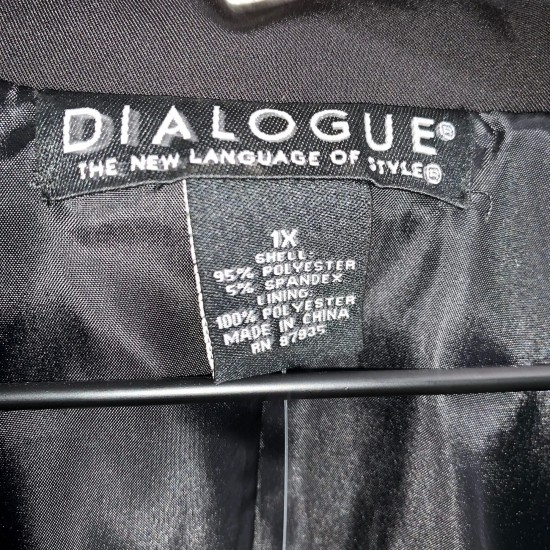 Black Dialogue Womens Blazer Size 1X