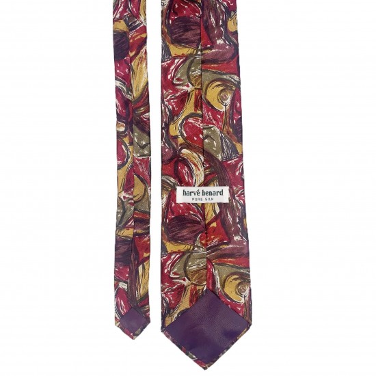 Mens Tie Red Green Yellow White Maroon