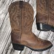 Leather Cowboy Western Boots Girls Size 12.5